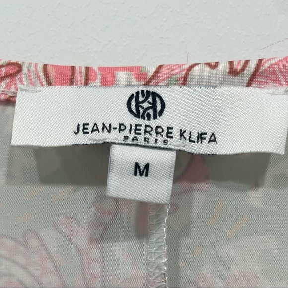 JEAN-PIERRE KLIFA Paris Tank Dress Size Medium Multicolor Coral Slinky Stretch - Picture 7 of 8